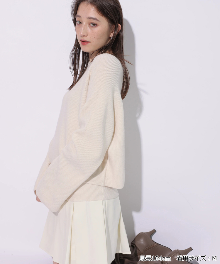 店舗限定》クロップドニット×タックミニスカート | セットアップ  