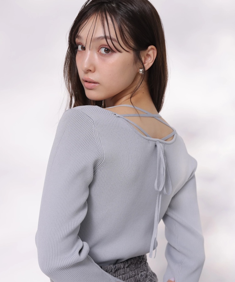 バックシャンクロップドニット | ニット | Rirandture（リランド 