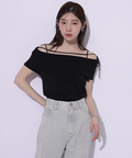 rirandture オフショル　トップス　M オフショルストラップニット | ニット | Rirandture（リランド