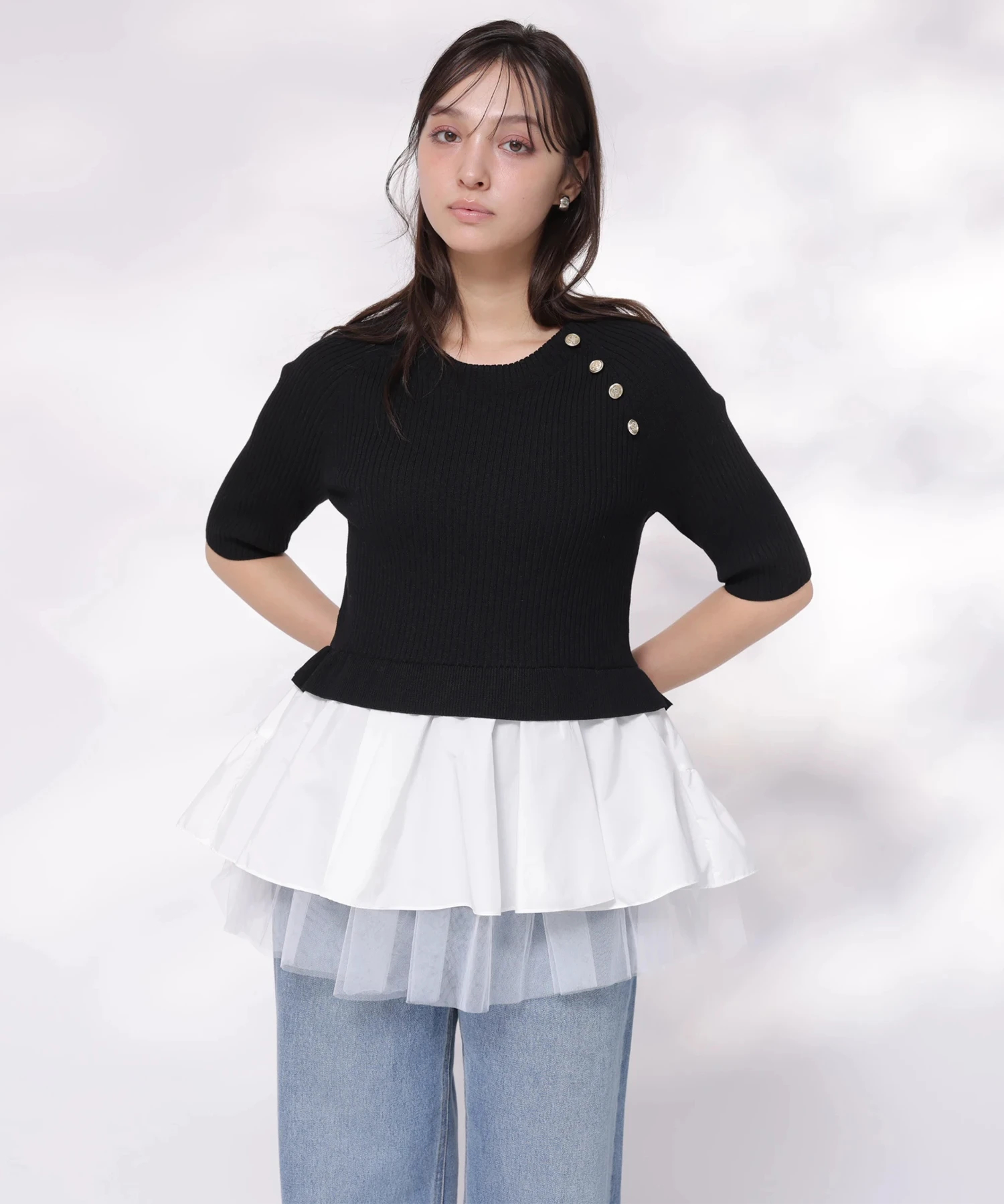 Arpege story大丸東京店限定》ティアードペプラムチュニック | ニット  