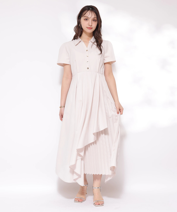 Rirandture有楽町マルイ店限定》サイドプリーツシャツワンピース  