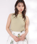 Rirandture シフォン袖衿付ニット （ブラック） -ファッション