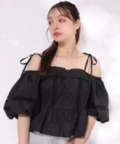 Rirandture(リランドチュール) |《Rirandtureルミネ新宿店限定》コットンレースオフショルブラウス