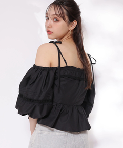 Rirandture(リランドチュール) |《Rirandtureルミネ新宿店限定》コットンレースオフショルブラウス