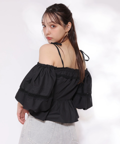 Rirandture(リランドチュール) |《Rirandtureルミネ新宿店限定》コットンレースオフショルブラウス