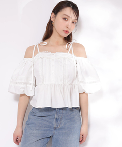 Rirandture(リランドチュール) |《Rirandtureルミネ新宿店限定》コットンレースオフショルブラウス
