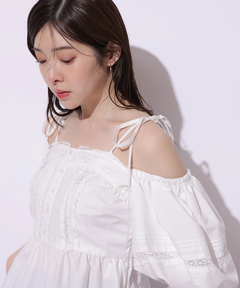 Rirandture(リランドチュール) |《Rirandtureルミネ新宿店限定》コットンレースオフショルブラウス