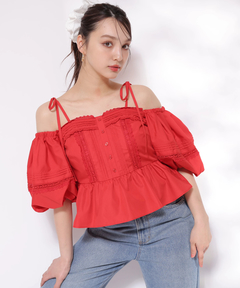 Rirandture(リランドチュール) |《Rirandtureルミネ新宿店限定》コットンレースオフショルブラウス