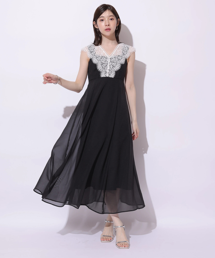 第一ネット JEAN/AR/ROBE刺繍シアーレースチュールロングドレス（81419-2 スーツ・フォーマル・ドレス