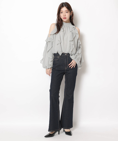 Rirandture(リランドチュール) |美脚セミフレアデニムパンツ