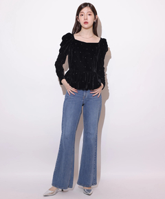 Rirandture(リランドチュール) |美脚セミフレアデニムパンツ