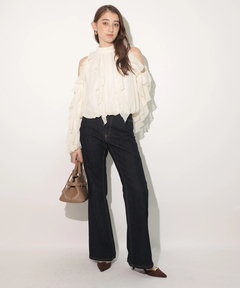 Rirandture(リランドチュール) |美脚セミフレアデニムパンツ