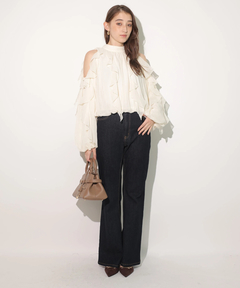 Rirandture(リランドチュール) |美脚セミフレアデニムパンツ