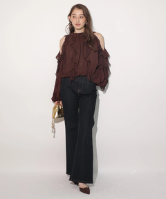 Rirandture(リランドチュール) |美脚セミフレアデニムパンツ