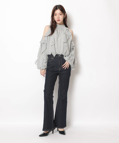 Rirandture(リランドチュール) |美脚セミフレアデニムパンツ