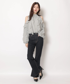 Rirandture(リランドチュール) |美脚セミフレアデニムパンツ