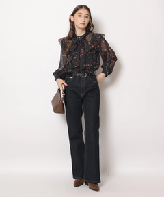 Rirandture(リランドチュール) |美脚セミフレアデニムパンツ