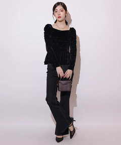 Rirandture(リランドチュール) |美脚セミフレアデニムパンツ