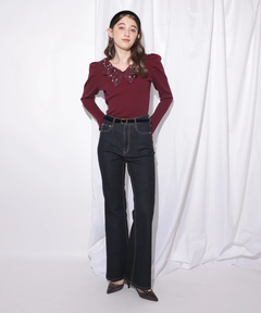 Rirandture(リランドチュール) |美脚セミフレアデニムパンツ