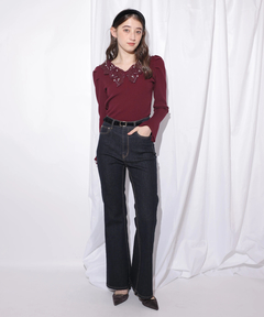 Rirandture(リランドチュール) |美脚セミフレアデニムパンツ