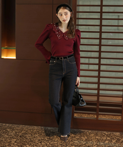 Rirandture(リランドチュール) |美脚セミフレアデニムパンツ