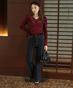 Rirandture(リランドチュール) |美脚セミフレアデニムパンツ