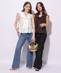 Rirandture(リランドチュール) |美脚セミフレアデニムパンツ