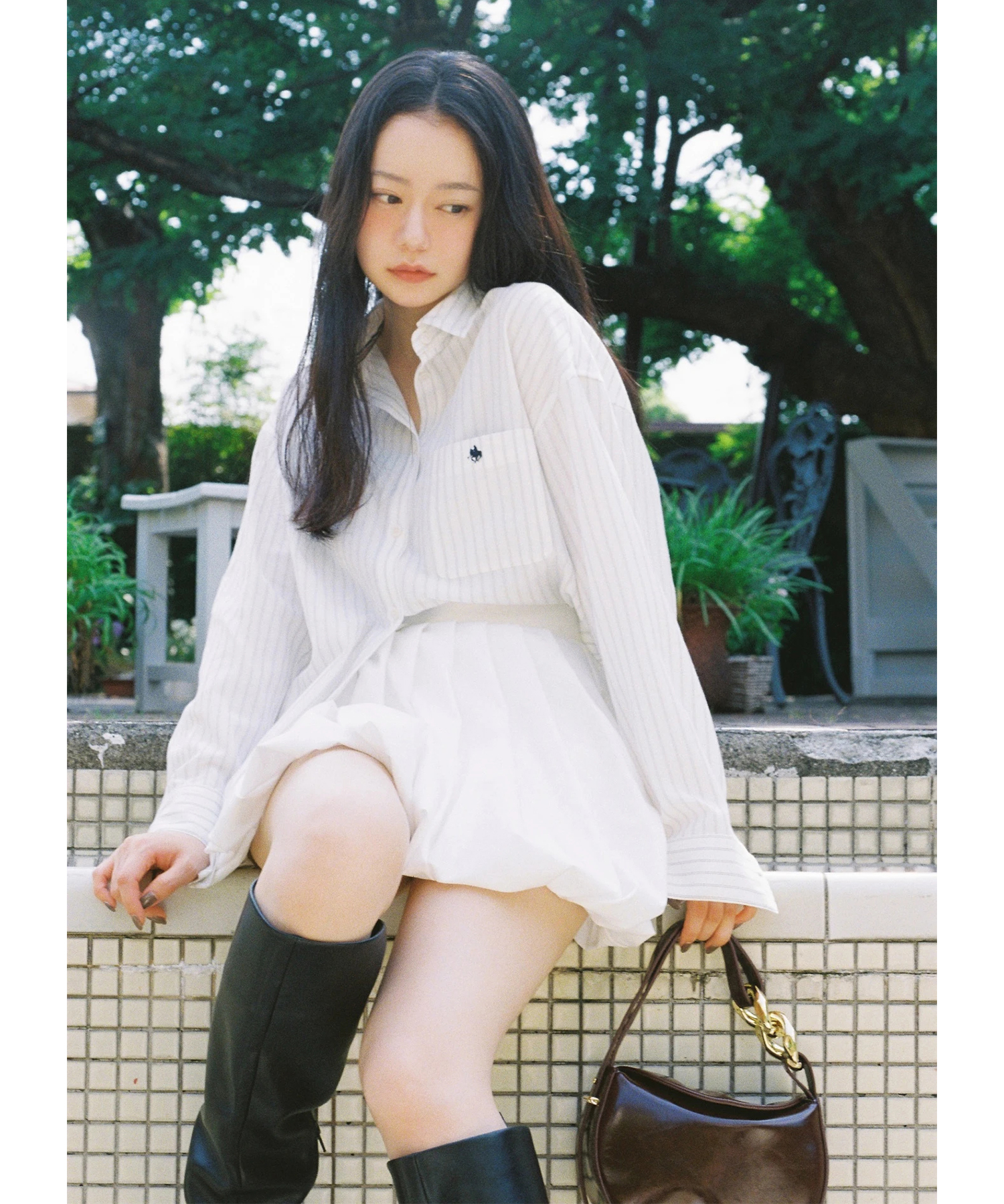 Rirandture 〈POLO BCSコラボ〉ラガーポロニット Rirandture 〈POLO BCSコラボ〉ケーブルポロニット ライトブルー