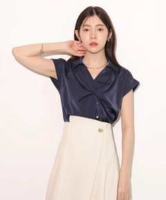 POLO BCSコラボ〉ダブルカラーポロニットワンピース