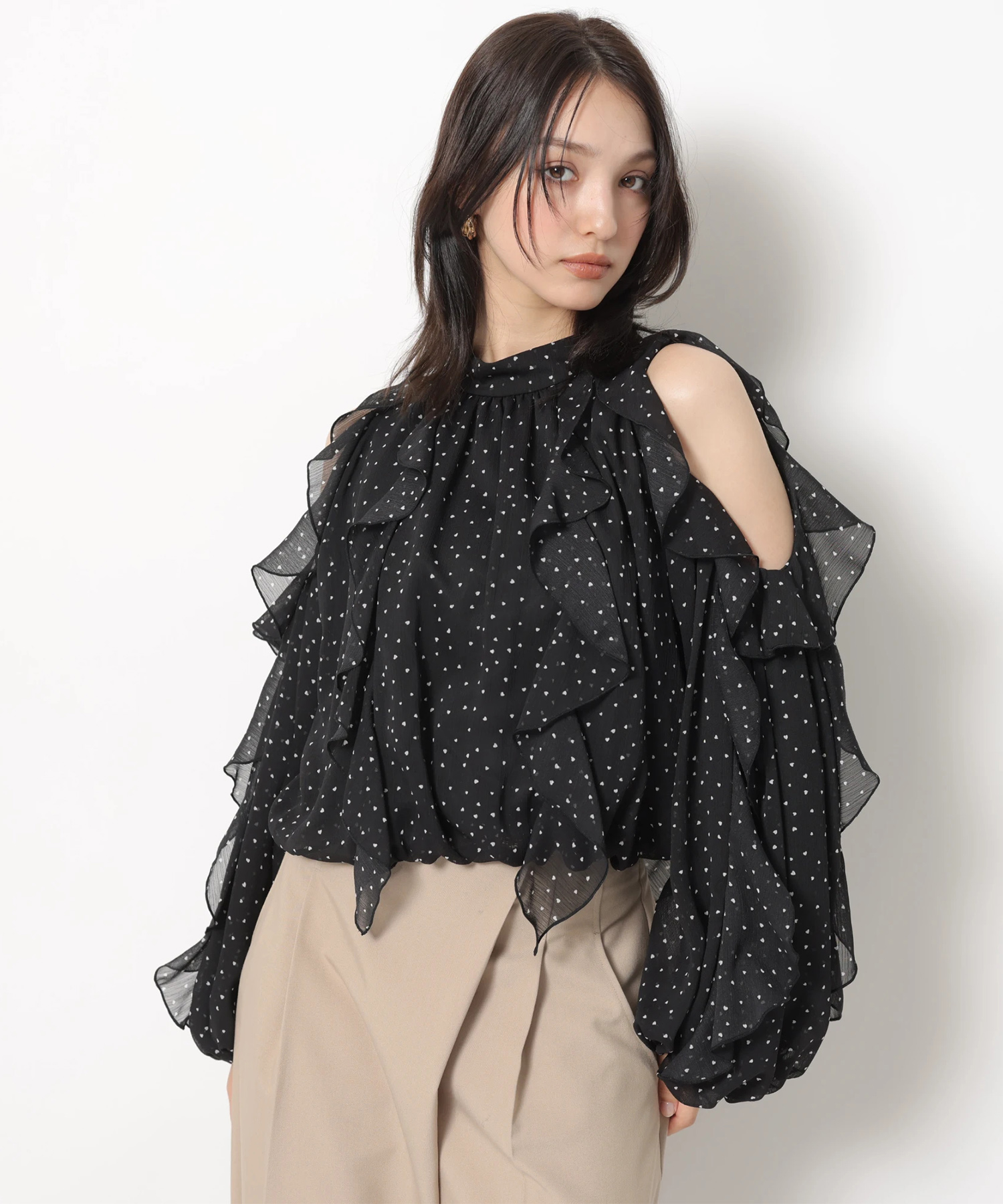 rirandture オフショル　トップス　M オフショルダーフリルブラウス | シャツ・ブラウス | Rirandture