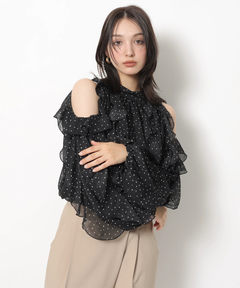 Rirandture(リランドチュール) |オフショルフリルシアーブラウス