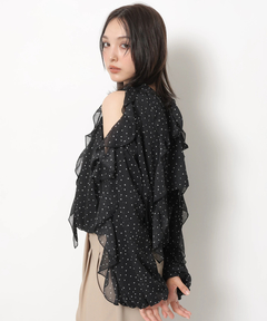 Rirandture(リランドチュール) |オフショルフリルシアーブラウス