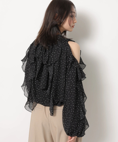 Rirandture(リランドチュール) |オフショルフリルシアーブラウス