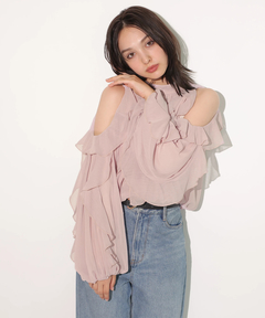 Rirandture(リランドチュール) |[WEB LIMITED]オフショルフリルシアーブラウス