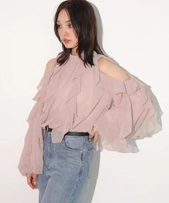 Rirandture(リランドチュール) |[WEB LIMITED]オフショルフリルシアーブラウス