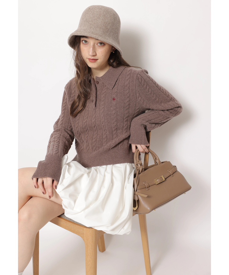 POLO BCSコラボ〉ウールカシミヤケーブルポロニット | ニット