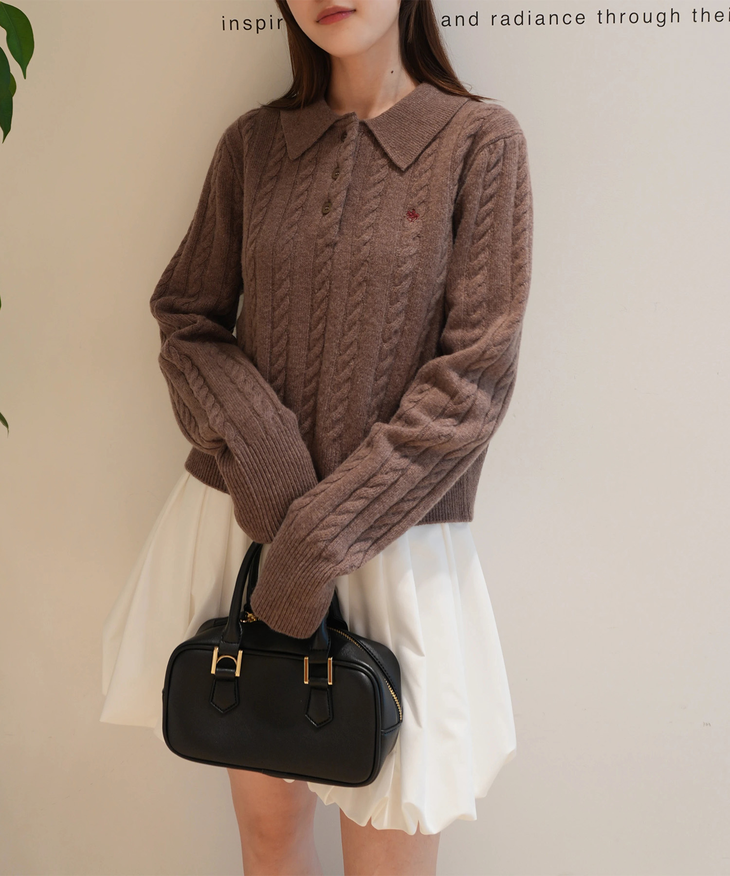 Rirandture　〈POLO BCSコラボ〉ケーブルポロニット POLO BCSコラボ〉ウールカシミヤケーブルポロニット | ニット