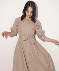 rirandture フリルシャツワンピース POLO BCSコラボ POLO BCSコラボ〉フリルシャツワンピース | ワンピース