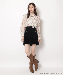 Rirandture(リランドチュール) |ハイウエストベロアショートパンツ