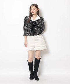 Rirandture(リランドチュール) |ハイウエストベロアショートパンツ