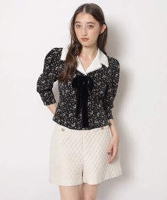 Rirandture(リランドチュール) |ハイウエストベロアショートパンツ