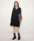 POLO BCSコラボ〉シャツレイヤードケーブルニットミニワンピ