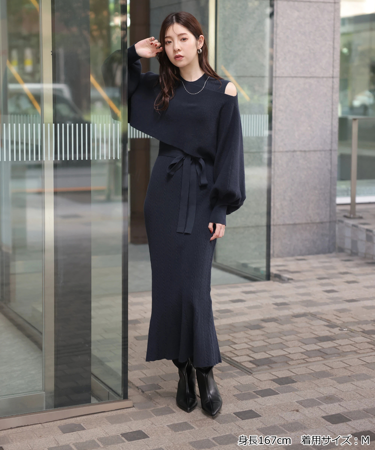 WEB LIMITED]4WAYケーブルワンピースSET | ワンピース | Rirandture