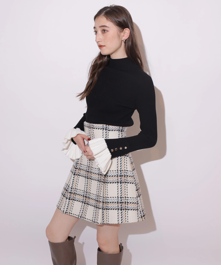 フレアスリーブリブニット | ニット | Rirandture（リランドチュール