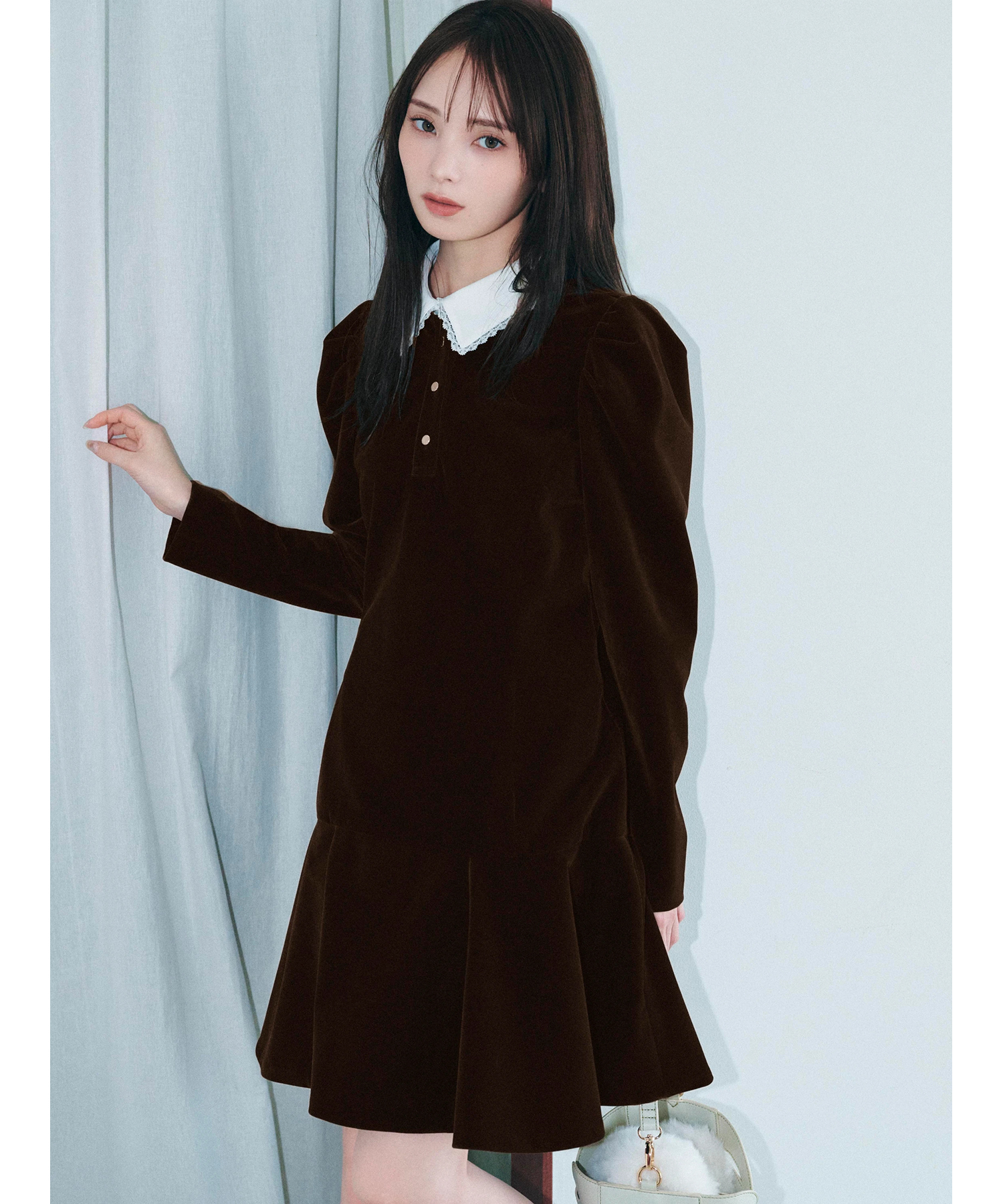 ベルベットカラーミニワンピース | ワンピース | Rirandture（リ