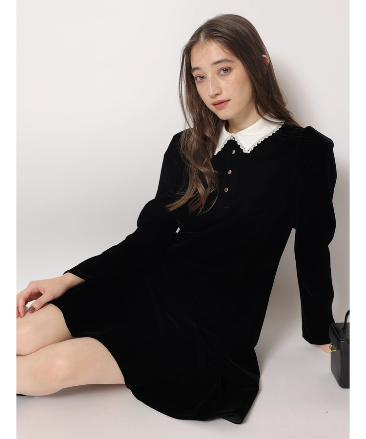 ベルベットカラーミニワンピース | ワンピース | Rirandture（リランド