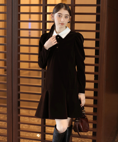 Rirandture(リランドチュール) |ベルベットカラーミニワンピース