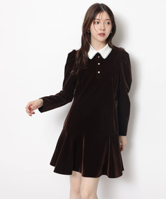 Rirandture(リランドチュール) |ベルベットカラーミニワンピース