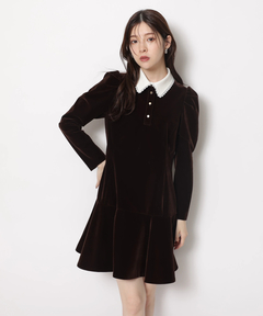 Rirandture(リランドチュール) |ベルベットカラーミニワンピース