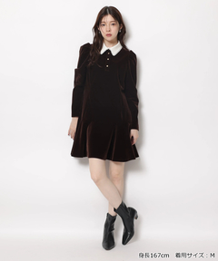 Rirandture(リランドチュール) |ベルベットカラーミニワンピース